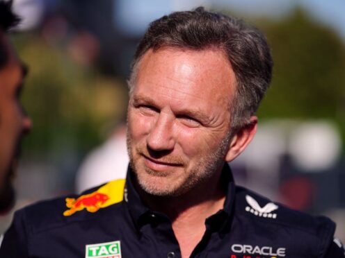 Christian Horner has denied blocking Jos Verstappen from participating in a legends’ parade (David Davies/PA)