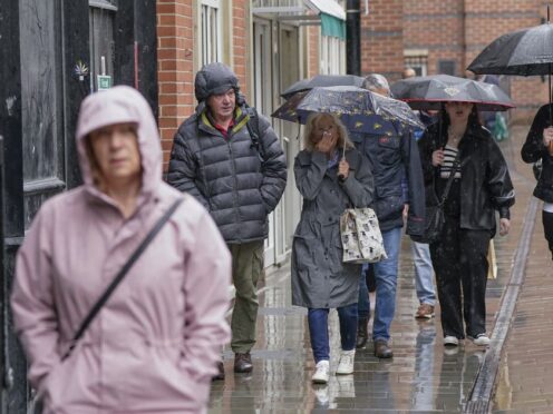 Heavy rain could bring flooding and travel disruption across much of the UK on Wednesday and Thursday with an amber warning issued for part of the country (Danny Lawson/PA)