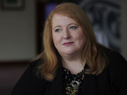 Leader of the Alliance party, Naomi Long, speaking to the PA news agency at the Stormont Hotel in Belfast (Liam McBurney/PA)