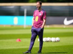 England manager Gareth Southgate during a training session (Owen Humphreys/PA)