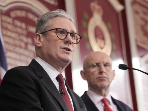 The Labour leader, left, will make the announcement in a speech ahead of the 80th anniversary of D-Day (Stefan Rousseau/PA)