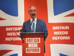 Nigel Farage during a press conference to announce that he will become the new leader of Reform UK, at The Glaziers Hall in London (Yui Mok/PA)