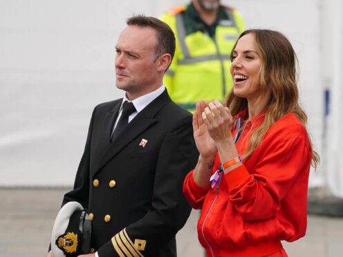 Melanie Chisholm during the naming ceremony at Liverpool Pier Head for Cunard’s Queen Anne (Peter Byrne/PA)