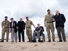 The veterans returned to Sword Beach (Jordan Pettitt/PA)