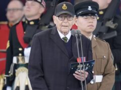 D-Day veteran Roy Hayward on stage during the UK’s national commemorative event for the 80th anniversary of D-Day, hosted by the Ministry of Defence on Southsea Common in Portsmouth, Hampshire (Andrew Matthews/PA)