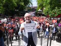 Former Labour leader Jeremy Corbyn was cheered by supporters after handing in his nomination papers to stand as an Independent candidate for Islington North in the General Election (Lucy North/PA)