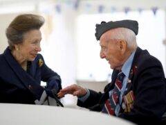 The Princess Royal spoke to veterans (Hannah McKay/PA)