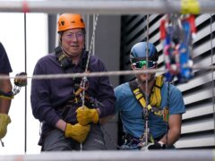 Lord Mayor of the City of London Michael Mainelli abseiled 215 metres down the Leadenhall Building (Lucy North/PA)