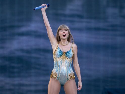 Taylor Swift performs on stage during her Eras Tour at the Murrayfield Stadium in Edinburgh (Jane Barlow/PA)