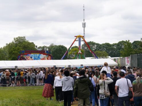People attending the Lambeth Country Show on Sunday after a funfair ride malfunctioned (Jordan Pettitt/PA)