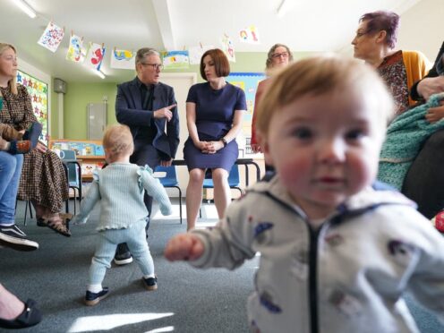 Labour Party leader Sir Keir Starmer and shadow education secretary Bridget Phillipson spent Monday meeting people at Nursery Hill Primary School in Nuneaton, Warwickshire (Stefan Rousseau/PA)