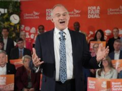 Liberal Democrat leader Sir Ed Davey stressed that his party has ‘put health and care at the heart’ of its manifesto, but the document also includes the aim to ‘fix the UK’s broken relationship with Europe’ (Lucy North/PA)