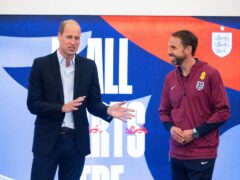 The Prince of Wales, left, will watch the team’s second Group C stage match at the Frankfurt Arena on June 20 (Paul Cooper/Daily Telegraph/PA)