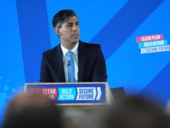 Rishi Sunak launched the Tory manifesto as a poll found 48% of people thought his campaign was going badly (James Manning/PA)