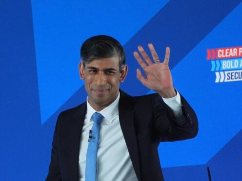 Prime Minister Rishi Sunak issued a mea culpa as he launched his party’s manifesto (James Manning/PA)