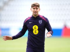 England’s John Stones during a training session at the Ernst-Abbe-Sportfeld in Jena, Germany. (Adam Davy/PA)