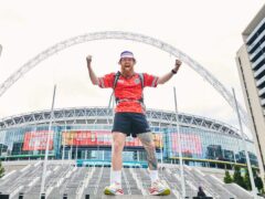 Russ Cook set off from Wembley Stadium on Tuesday in his latest running challenge which will take him to Germany (kba agency/PA)