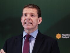 Plaid Cymru leader Rhun ap Iorwerth launches his party’s General Election manifesto in Marble Hall, at The Temple of Peace in Cardiff, Wales (Ben Birchall/PA)