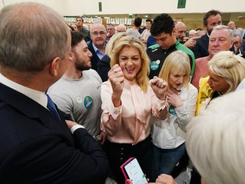 Fianna Fail’s Cynthia Ni Mhurchu at Nemo Rangers GAA club in Cork (Brian Lawless/PA)