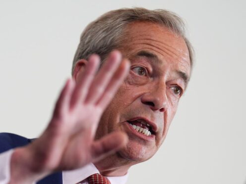 Mr Farage will lead Reform UK into the 2024 general election. (James Manning/PA)