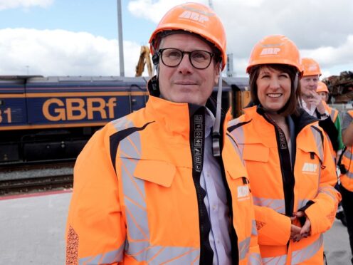 Labour Party leader Sir Keir Starmer and shadow chancellor Rachel Reeves visited Ocean Gate, Eastern Docks, in Southampton (Stefan Rousseau/PA)