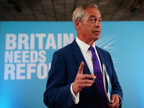 Nigel Farage has claimed Reform UK is the victim of an ‘establishment stitch-up’ as the party considers suing a firm it contracted to vet candidates (Ben Birchall/PA)