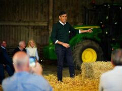 Prime Minister Rishi Sunak hosts a Q&A session during a visit to a farm in Devon, while on the General Election campaign trail (Ben Birchall/PA)