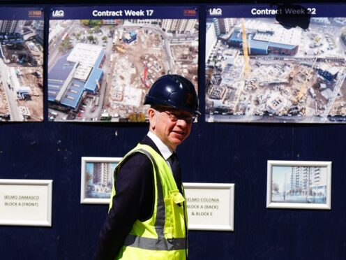 Cabinet minister Michael Gove made a housing visit in west London on Thursday (Aaron Chown/PA)
