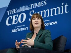 Shadow chancellor Rachel Reeves speaking during the Times CEO Summit in London (Jack Hill/The Times CEO Summit/PA)