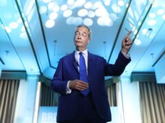Reform UK leader Nigel Farage speaks at an event at the Imperial Hotel in Blackpool (Tim Markland/PA)