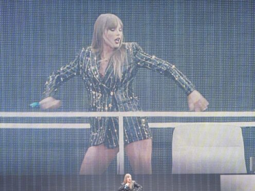 Taylor Swift performs at Wembley Stadium (Ian West/PA)