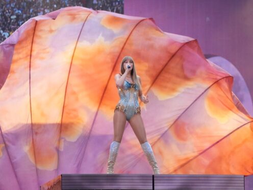 Taylor Swift performs her first London concert at Wembley Stadium, during the Eras Tour (Ian West/PA)