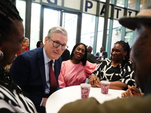 Labour Party leader Sir Keir Starmer attends a coffee morning with members of the Windrush generation (Aaron Chown/PA)