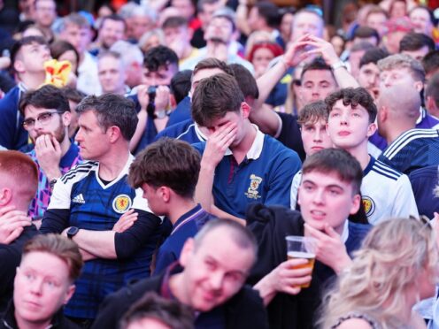 Scotland fans were disappointed after their Euro 2024 match against Hungary (Jane Barlow/PA)