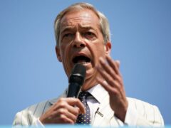 Reform UK leader Nigel Farage won a Tric award for news presenting (Jordan Pettitt/PA)