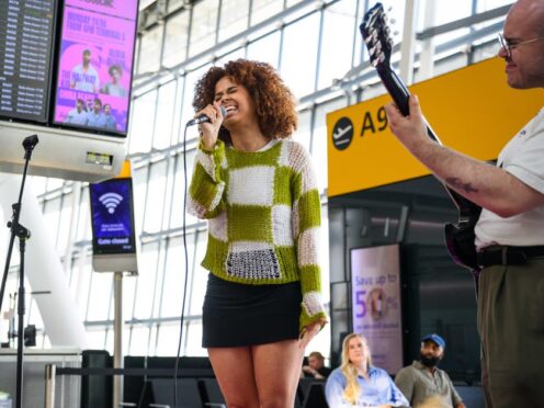 Heathrow Airport has launched a live music stage to give up-and-coming acts the chance to impress industry executives flying into London for the festival season (Matt Crossick Media Assignments/PA)