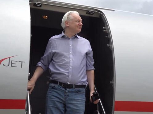 Julian Assange arriving in Bangkok (@WikiLeaks/PA)