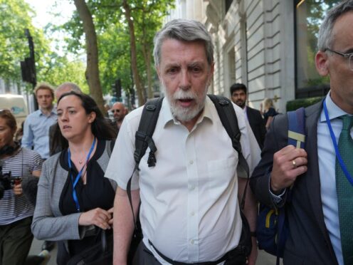 Gareth Jenkins leaves after giving evidence to the Post Office Horizon IT inquiry at Aldwych House (Jeff Moore/PA)