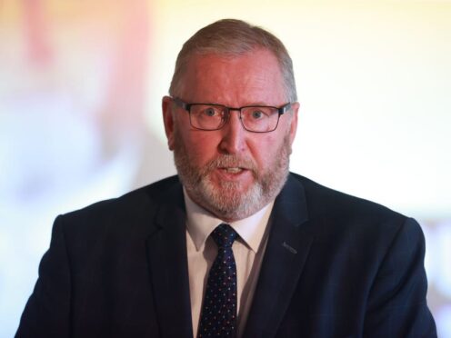 Doug Beattie, leader of the Ulster Unionist Party (UUP) speaks during his party’s manifesto launch at the Stormont Hotel in Belfast (Liam McBurney/PA)