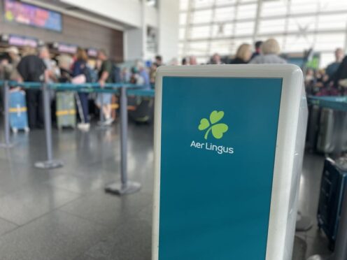 Aer Lingus is set to have talks with pilots who are taking strike action in a dispute over pay (Grainne Ni Aodha/PA)