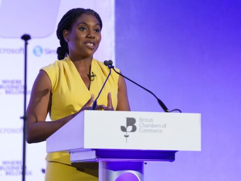 Business Secretary Kemi Badenoch at The British Chambers of Commerce annual conference 2024 (Lucy North/PA)