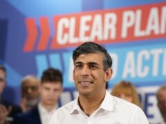 Prime Minister Rishi Sunak said he was hurt and angered by a racist term used about him by a Reform campaigner (Danny Lawson/PA)