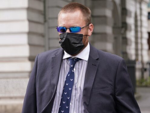 Pc Craig Carter, 51, appeared at Westminster Magistrate’s Court on Friday charged with misconduct in public office (Lucy North/PA)