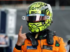 McLaren’s Lando Norris qualified on pole position at the Spanish Grand Prix (Joan Monfort/AP)