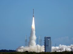 Boeing’s Starliner capsule atop an Atlas V rocket lifts off (John Raoux/AP)