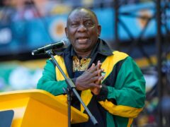 South Africa’s African National Congress will not consider any demands from possible coalition partners that President Cyril Ramaphosa step down, a top official has said (Jerome Delay/AP)