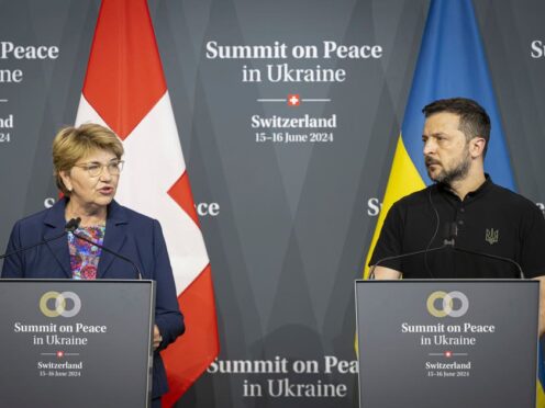 Eighty countries have jointly called for the ‘territorial integrity’ of Ukraine to be the basis for any peace agreement to end Russia’s war (Urs Flueeler/Keystone/AP)