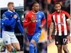 Everton’s Jarrad Branthwaite, Crystal Palace’s Michael Olise and Brentford’s Ivan Toney are likely to feature in much of the summer’s transfer speculation (PA)