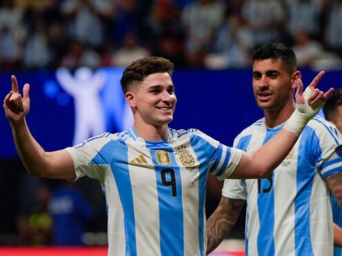 Julian Alvarez was on target for Argentina (Mike Stewart/AP)