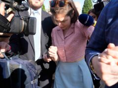Amanda Knox arrives at the Florence courtroom (AP)